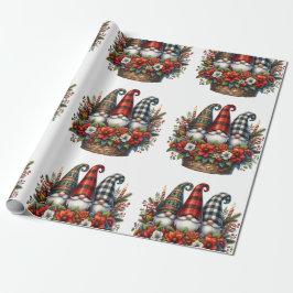 Merry Gnomes en Plaid Decor Cadeaupapier