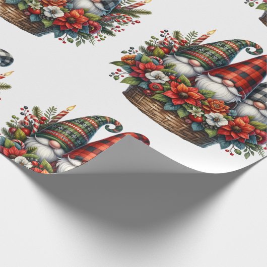 Merry Gnomes en Plaid Decor Cadeaupapier (Hoek)