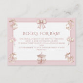 Merry Go Ronde Boeken voor Baby shower Informatiekaartje (Voorkant)