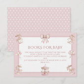 Merry Go Ronde Boeken voor Baby shower Informatiekaartje (Voorkant / Achterkant)