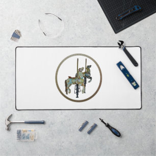 Merry Go Ronde Carrousel Horses Desk Mat