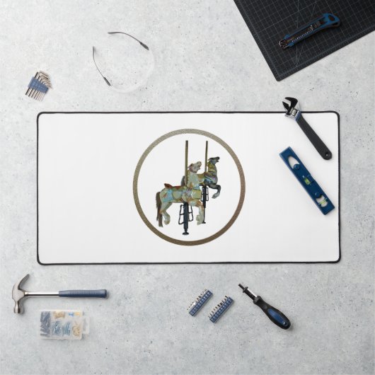 Merry Go Ronde Carrousel Horses Desk Mat (Werkstation)