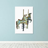  Merry Go Ronde Carrousel Paarden Canvas Afdruk (Insitu (Houten vloer))
