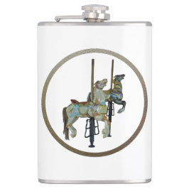  Merry Go Ronde Carrousel Paarden Drink Flask Heupfles