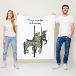 Merry Go Ronde Carrousel Paarden Fleece Deken
