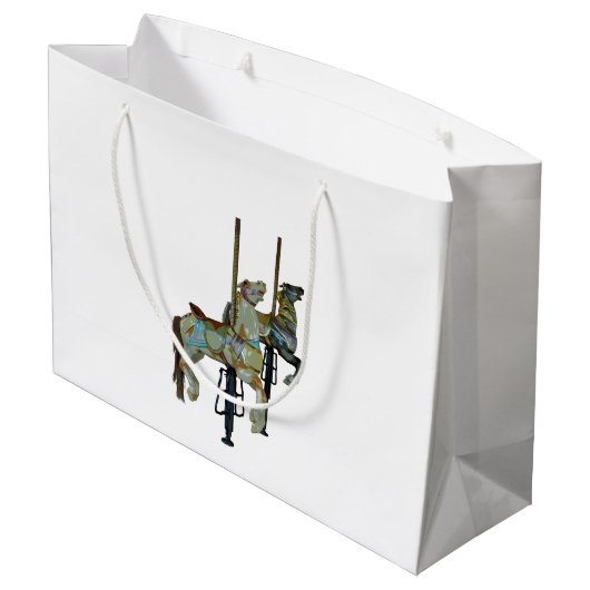  Merry Go Ronde Carrousel Paarden Gift Bag Groot Cadeauzakje (Achterkant Gekanteld)