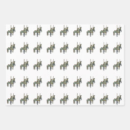  Merry Go Ronde Carrousel Paarden Inpakpapier Vel