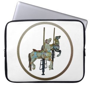 Merry Go Ronde Carrousel Paarden Laptop Sleeve