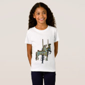  Merry Go Ronde Carrousel Paarden Meisjes T-shirt (Voorkant volledig)