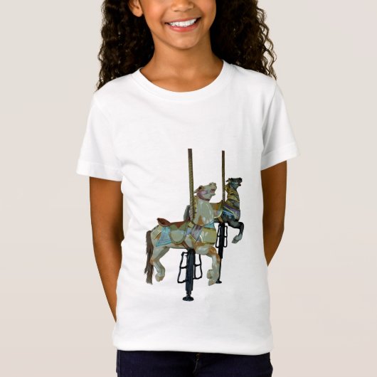  Merry Go Ronde Carrousel Paarden Meisjes T-shirt (Voorkant)