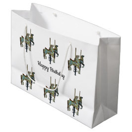 Merry Go Ronde Carrousel Paarden Patroon Groot Cadeauzakje