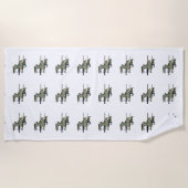  Merry Go Ronde Carrousel Paarden Patroon Strandlaken (Voorkant)