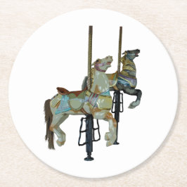  Merry Go Ronde Carrousel Paarden Ronde Kartonnen Onderzetter