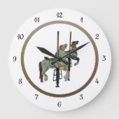  Merry Go Ronde Carrousel Paarden Wandklok (Voorkant)