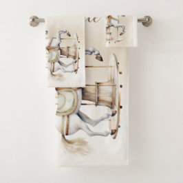 Merry Go Ronde Circus Carnaval Mooi Schattige Bad Handdoek