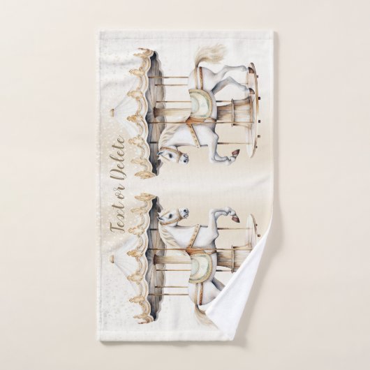 Merry Go Ronde Circus Carnaval Mooi Schattige Bad Handdoek (Handdoek)