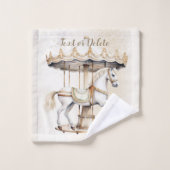 Merry Go Ronde Circus Carnaval Mooi Schattige Bad Handdoek (Wasdoekje)
