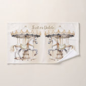 Merry Go Ronde Circus Carnaval Mooi Schattige Bad Handdoek (Handdoek)