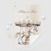Merry Go Ronde Circus Carnaval Mooi Schattige Golfhanddoek (Insitu)