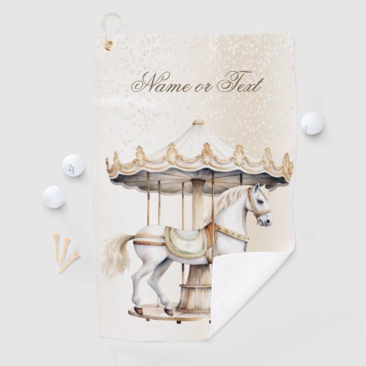 Merry Go Ronde Circus Carnaval Mooi Schattige Golfhanddoek (Insitu)