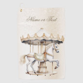 Merry Go Ronde Circus Carnaval Mooi Schattige Golfhanddoek (Voorkant)