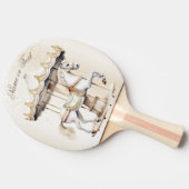Merry Go Ronde Circus Carnaval Mooi Schattige Tafeltennisbatje (Zijkant)
