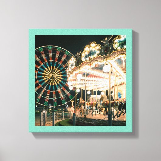 Merry-go-round amusementsserie 43 canvas afdruk (Voorkant)