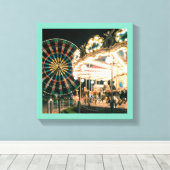 Merry-go-round amusementsserie 43 canvas afdruk (Insitu (Houten vloer))