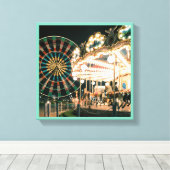 Merry-go-round amusementsserie 43 canvas afdruk (Insitu (Houten vloer))