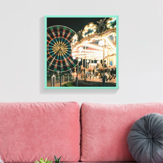 Merry-go-round amusementsserie 43 canvas afdruk (Insitu (Woonkamer))