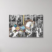 Merry Go Round Carousel Canvas Afdruk (Voorkant)