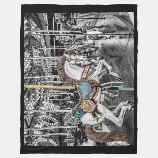Merry Go Round Carousel Fleece Deken (Voorkant)