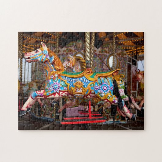 Merry Go Round Carousel Horse Brighten Pier Legpuzzel (Horizontaal)