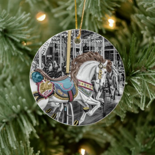 Merry Go Round Carousel Keramisch Ornament (Boom)