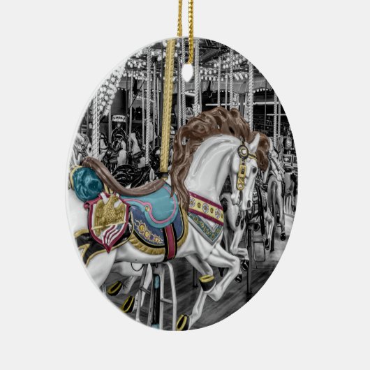 Merry Go Round Carousel Keramisch Ornament (Rechts)