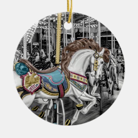 Merry Go Round Carousel Keramisch Ornament (Voorkant)