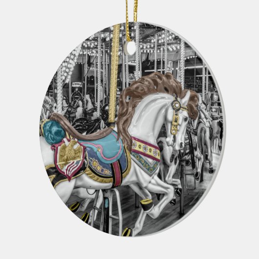 Merry Go Round Carousel Keramisch Ornament (Links)