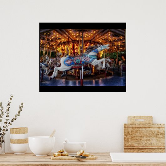 Merry-Go-Round Carousel Poster (Keuken)