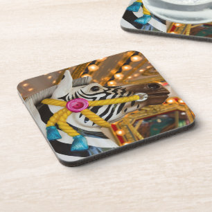 Merry-Go-Round Carousel Ride Zebra Horse Onderzetter