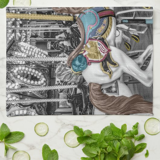 Merry Go Round Carousel Theedoek (Gevouwen)