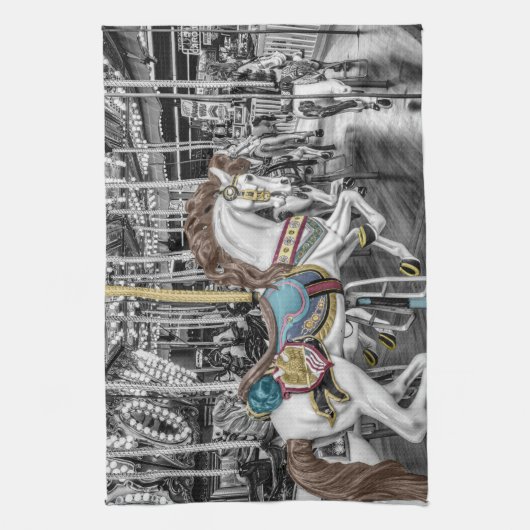 Merry Go Round Carousel Theedoek (Verticaal)