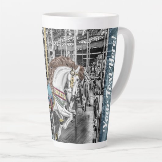 Merry Go Round Carrouselfotografie Latte Mok (Rechterhoek)
