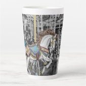 Merry Go Round Carrouselfotografie Latte Mok (Voorkant)