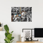 Merry Go Round Carrouselfotografie Poster (Thuiskantoor)