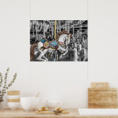 Merry Go Round Carrouselfotografie Poster (Keuken)