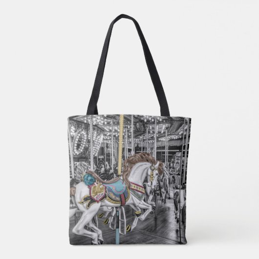 Merry Go Round Carrouselfotografie Tote Bag (Achterkant)