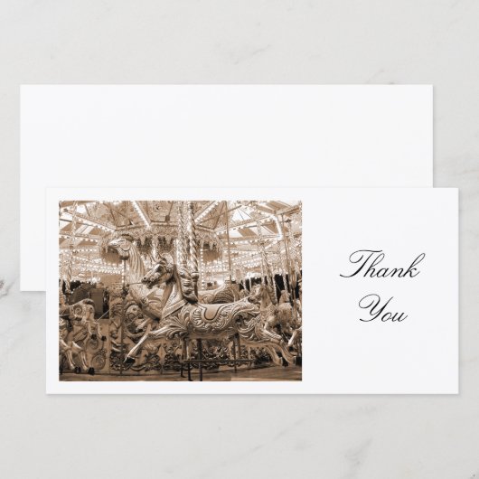 Merry-go-round - Dank u Bedankkaart (Voorkant / Achterkant)