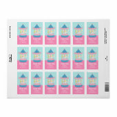Merry Go Round Draaimolen Verjaardagsfeest Labels (Full Sheet)