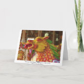 Merry-go-round Dragon - Bordered Feestdagen Kaart (Achterkant)