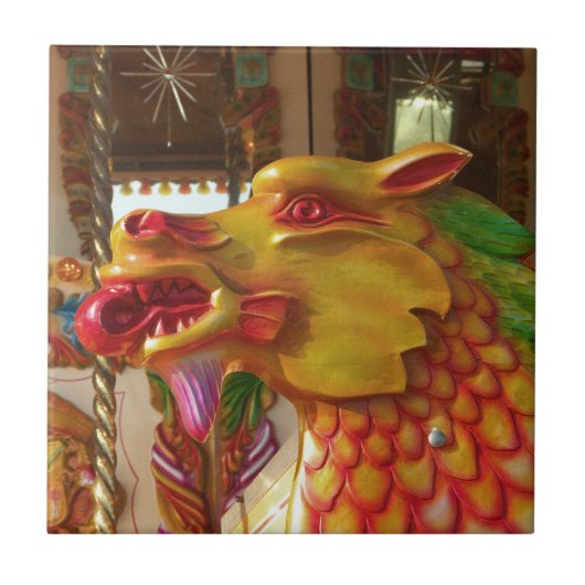 Merry-go-round Dragon Tegeltje (Voorkant)